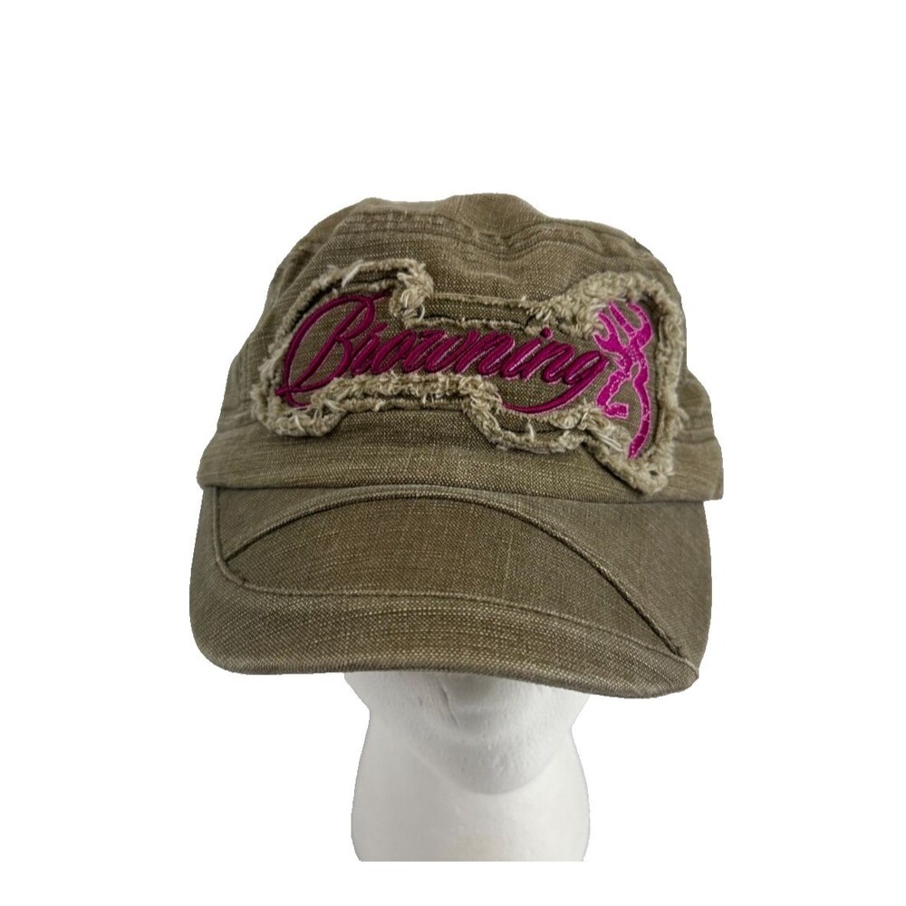 Browning Cadet Army Hat Geena Olive Magenta Pink New With Tags Adjustable